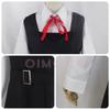 Mitaka Asa Cosplay Costume Chainsaw Man Outfits Blue Suit Shirt Tie Short Wig Neck Ring Women Anime Uniform Halloween