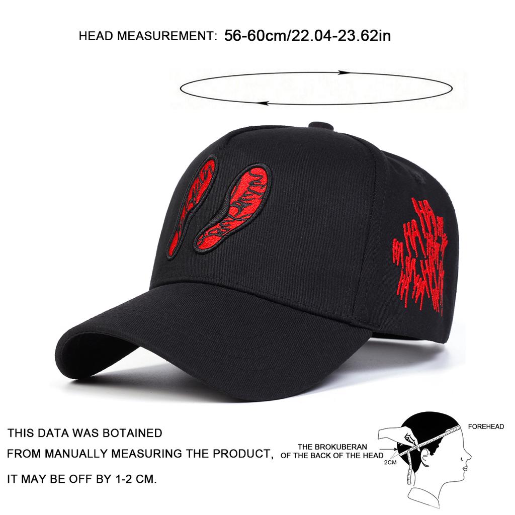 Șapcă de Baseball cu Patch Brodat Craniu Amprentă Bărbați, Exterior, Reglabilă, Protecție Solară, Pălărie de Timp Liber, Primăvară, Toamnă, Călătorii, Turism, Vacanță la Plajă