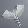 Removable Lace Doll Fake Collar Women Tie Ladies White Shawl Wrap Detachable Embroidered Lapel False Collar Clothes Accessory