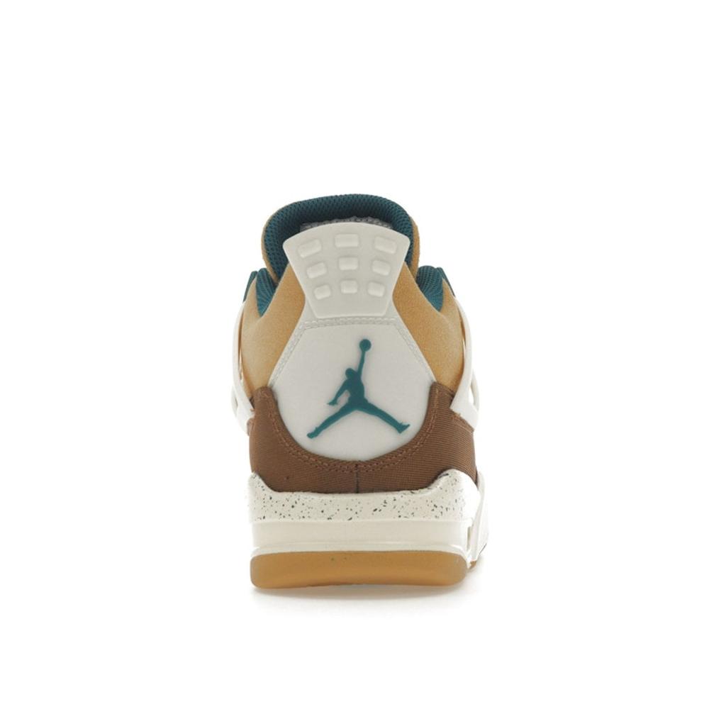 Air Jordan 4 Retro GS Cacao Wow Kids Sneakers Brown Geode-Teal Ale-Brown FB2214-200