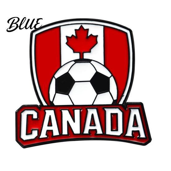 Colorful Enamel Badge Football USA Flag Pattern Zinc Alloy Brooch