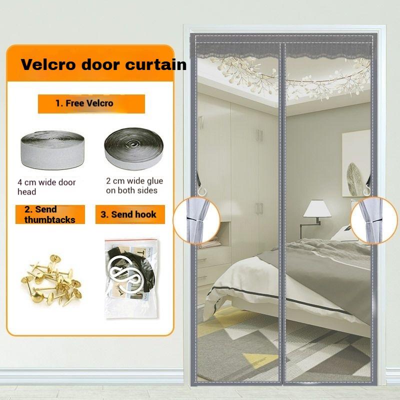 Multisize Anti-Mosquito Net Self-adhesive Anti-Mosquito Curtain Anti Bug Insect Mesh Net No Punching Automatic Closing Curtains