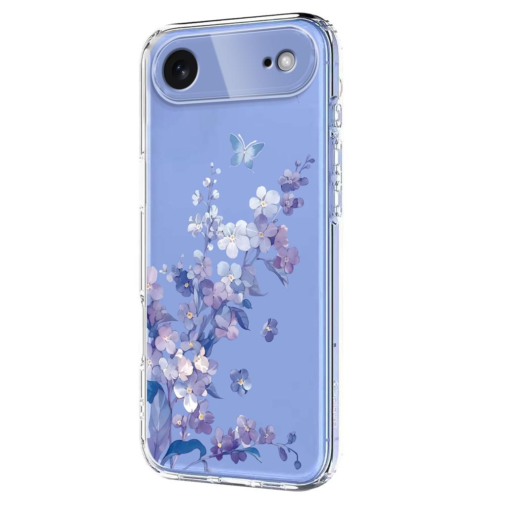 For iPhone 17 Air Case Butterfly Floral Pattern Printing TPU Phone Back Cover