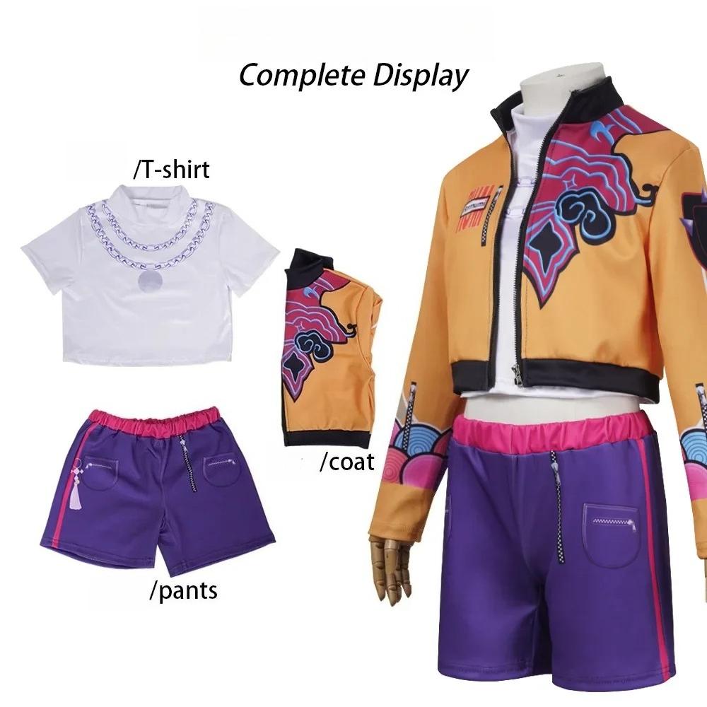 Halloween Huntrix KPop Mira Zoey Rumi Cosplay Kostýmy Sady pro Děti Děti Dívky Cosplay Anime Uniformy Dárky