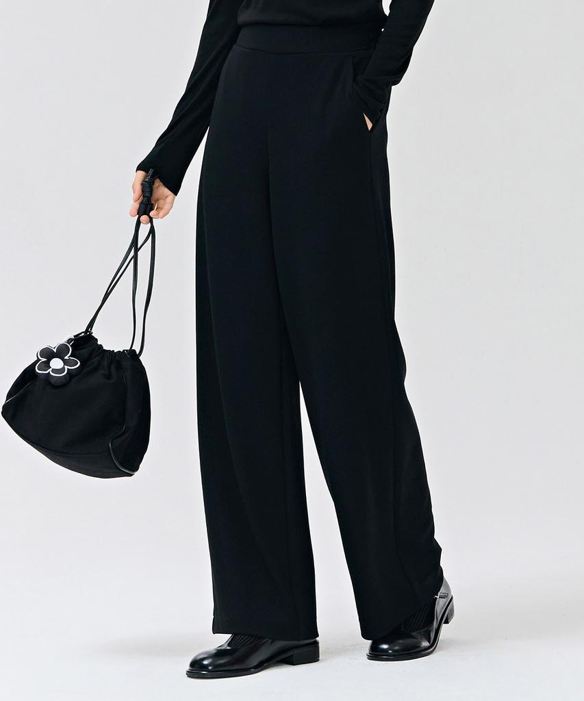 Chase Cult Women'S Elastic Waist Wide Pants-Derg2263B03