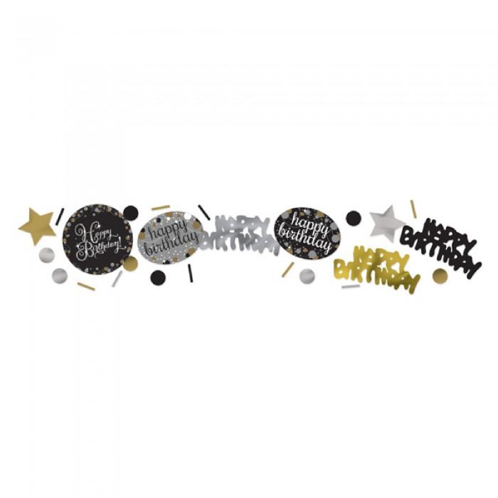Amscan Gold Sparkling Happy Birthday Confetti