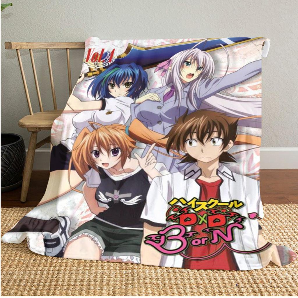 High School Dxd Plush Blanket Soft Comfortable All Seasons Blanket Sofa Office Naps Blanket Outdoor Travel Throw Perfect Gift