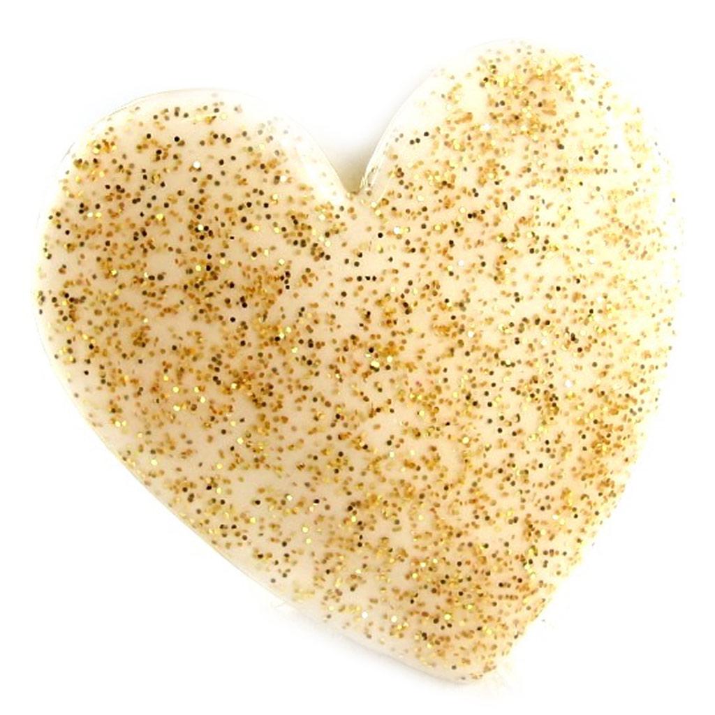 

Dolce Vita [L2348] - Дизайнерское кольцо Love бежевый с золотым глиттером