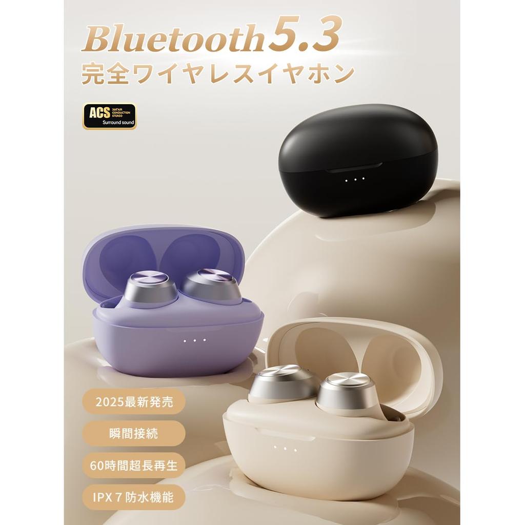 Bluetooth Wireless Earbuds Bluetooth Automatic Instant HiFi Deep Bass Sound Comfortable Up to 60 Hours of Fast ENC Noise Fully Volume Binaural or