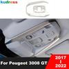 For Peugeot 5008 3008 GT 2017 2018     Car Front Rear Roof Reading Light Lamp Cover Trim Interior Accessories