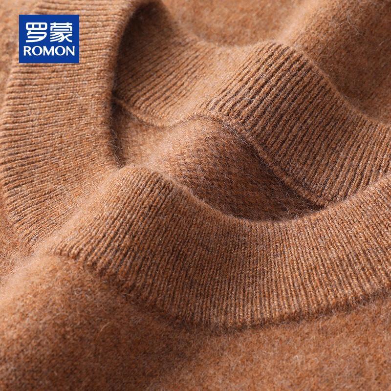 ROMON Men's 100% Pure Cashmere Round Neck Pullover Sweater