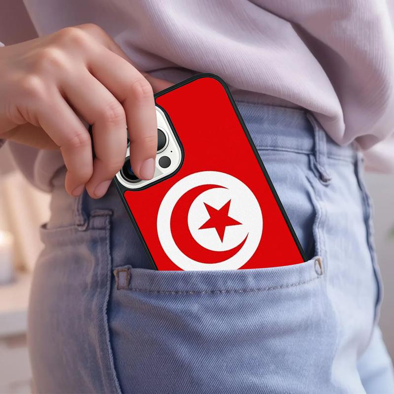 Tunisia Flag Star Symbols Phone Case For iPhone 17 Air 15 16e 14 13 Pro Max Coque 12 11 Pro Max PLUS cover