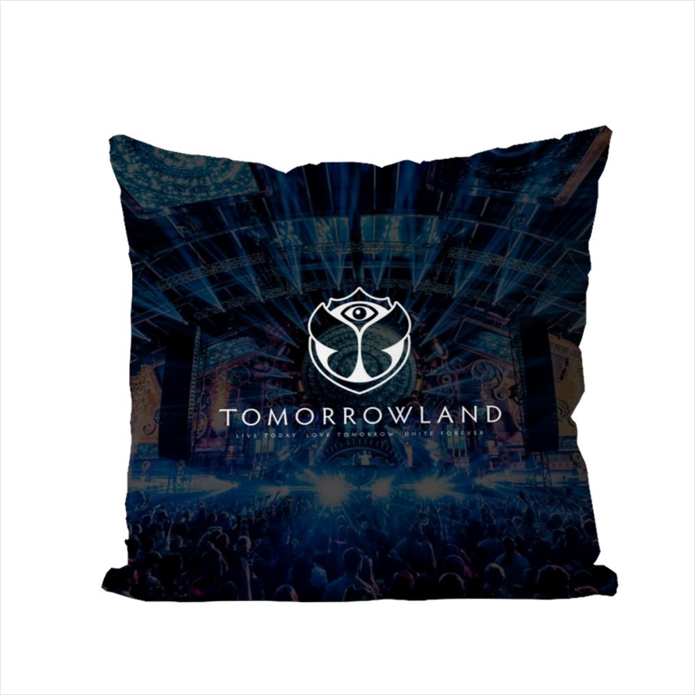 TOMORROWLAND Music Festival Pillow Case For Car Sofa Decorative Home Double-sided Print Plush Square Throw Pillow Cushion Cover