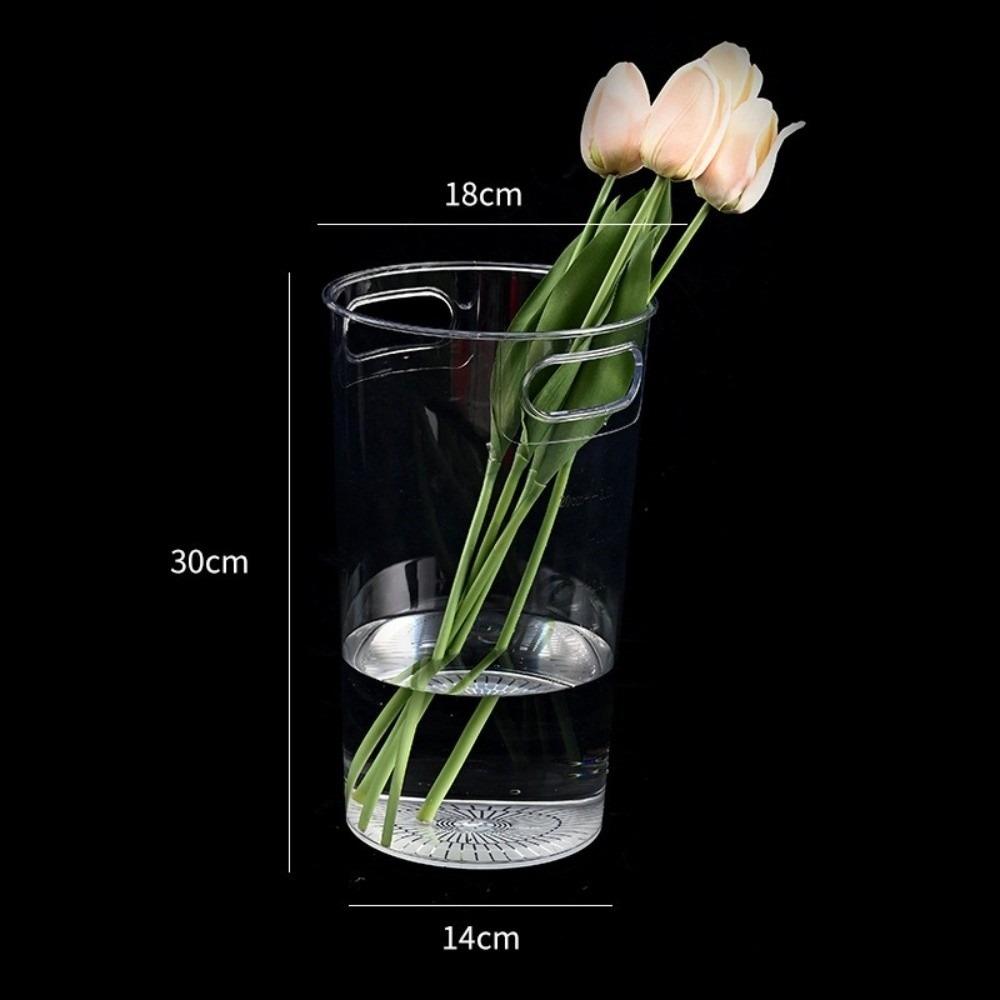 Modern Flower Bucket Acrylic Flower Wake Up Vase New Deep Water Flower Pot Living Room
