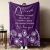 Nana Floral Blanket, Soft Warm Lightweight Throw for Grandma Birthday Gift, All-Season Couch Bed Office Cozy Gift