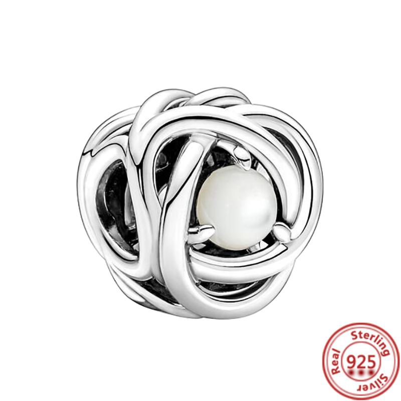 Нові 12 сузір'їв місяць колір вічність коло шарм Fit оригінальні шарми браслет з бісеру 925 срібло DIY ювелірні вироби