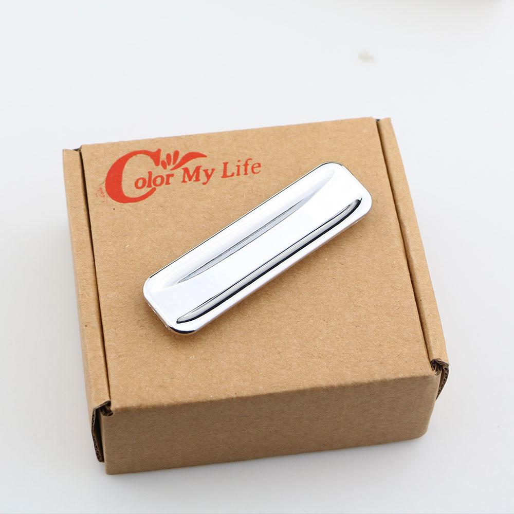 ABS Chrome Car Armrest Storage Box Decorative Panel Trim Sequin Sticker for Peugeot 2008 2014 - 2017