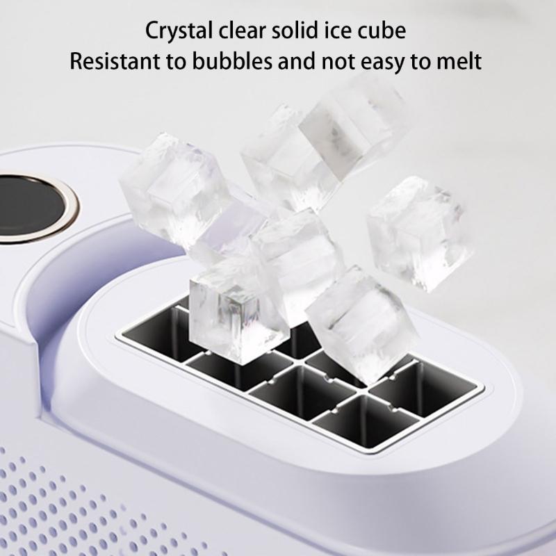 Malý výrobník ledu Přenosný výrobník ledu 12V Jednoduchý výrobník ledu Plastový výrobník ledu Vhodný pro různé kuchyně
