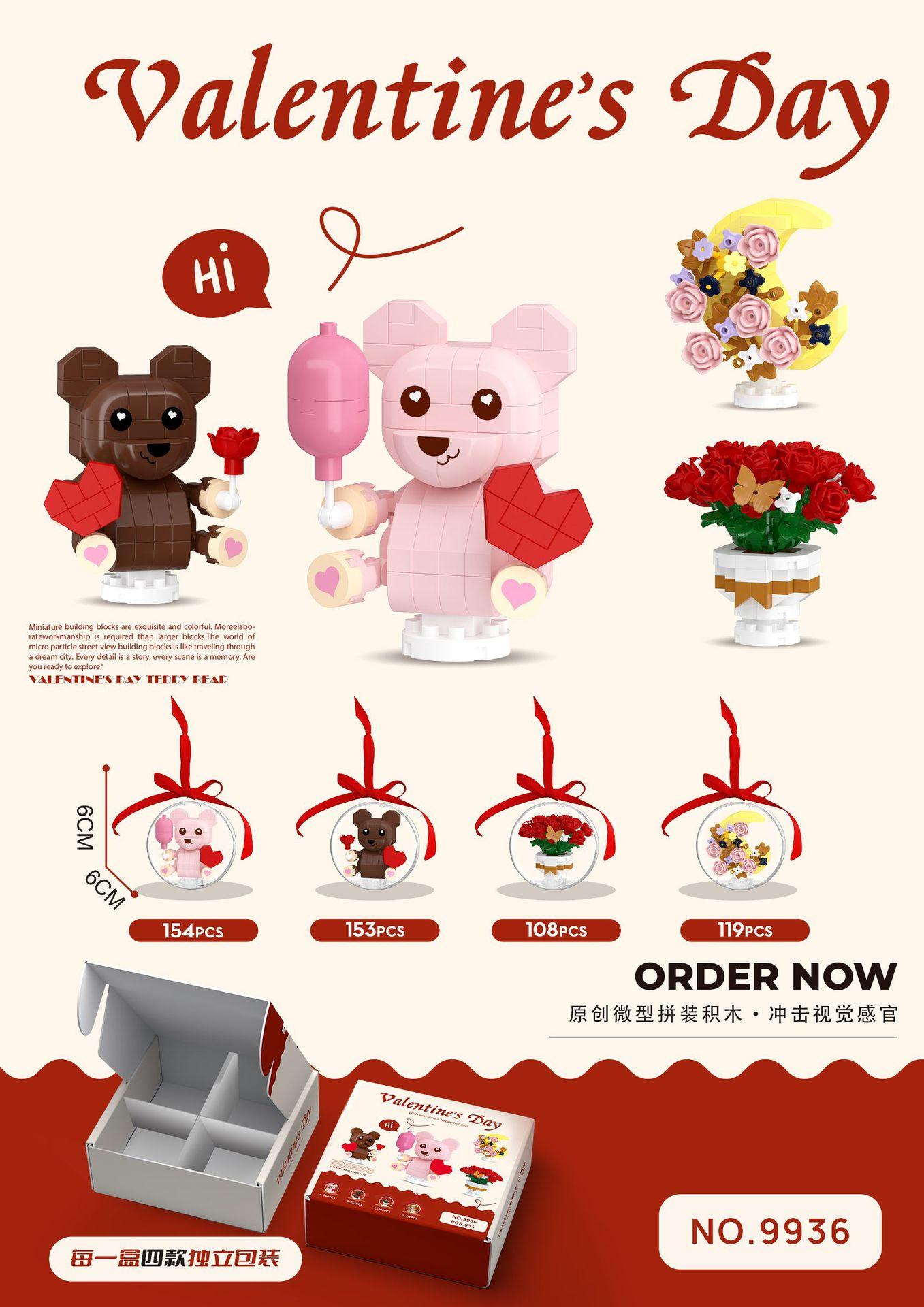

Valentines Day Micro Building Blocks Mini Bricks Construction Set For Adults Kids Assembly Toys Children Girls 8 10 Years Gifts