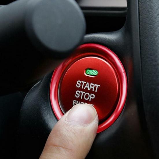 1Pc Car Styling Sticker Console Engine Start/Push Button Trim Cover For Mazda 3