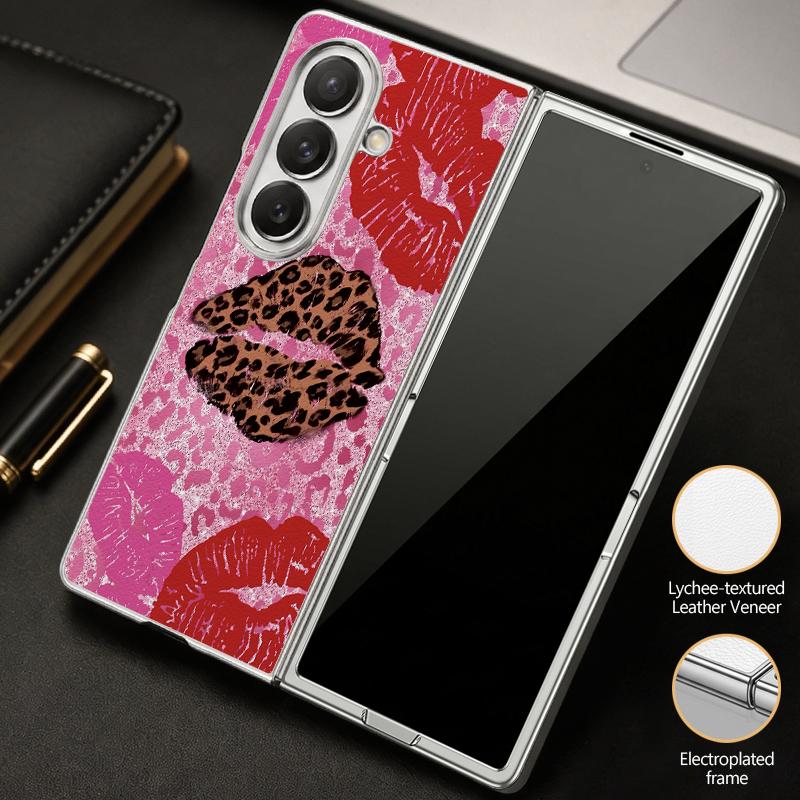 Bowknots Leopard Print Case For Samsung Galaxy Z Fold 8 Ultra 7 6 5 Z Fold8 Fold7 Fold6 Luxury Hybrid 3in1 Plating Leather Skin Phone Cover