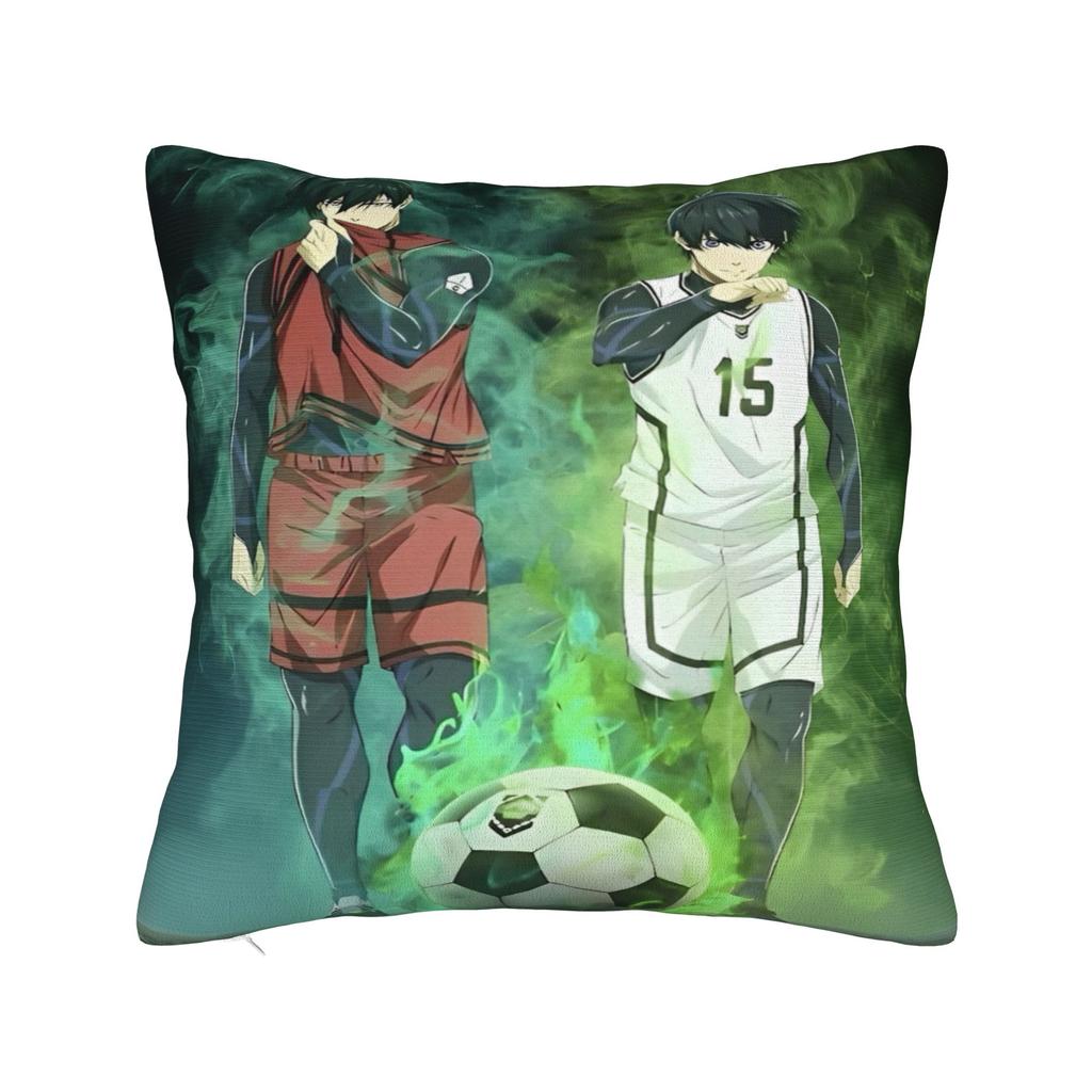 Blue Lock Bachira Yoichi Isagi Pillow Covers Cushion Cover Decorations Football Manga Throw Pillow Case Cover Sofa Multi Size