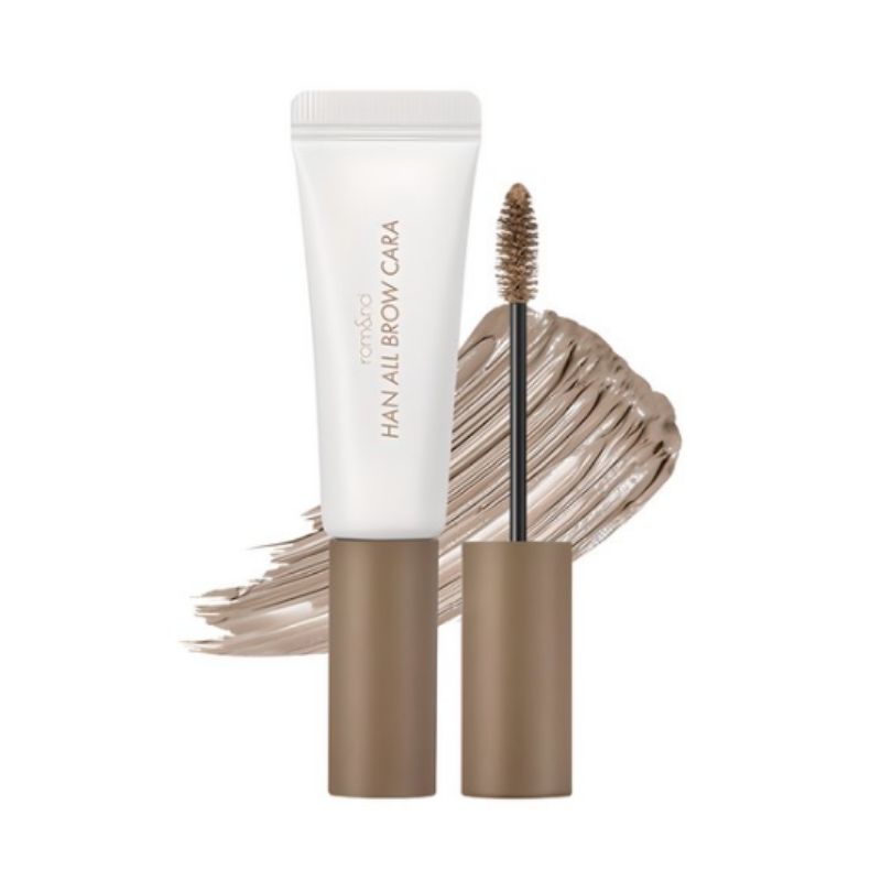rom&nd Han All Brow Cara 9g Long-Lasting Eyebrow Mascara for Natural Brow Styling & Color Fixing