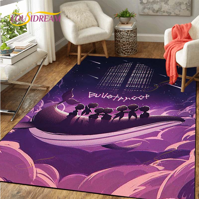 Kpop Bangtan Boys Carpet for Living Room Soft BTS Floor Mat Rugs for ...