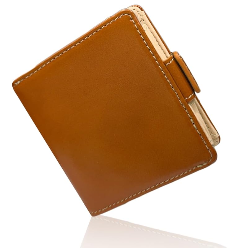 

[FRANK GERALD] wallet bifold genuine leather Thin large capacity light small mini wallet Skimming prevention compact coin purse card storage magnetic