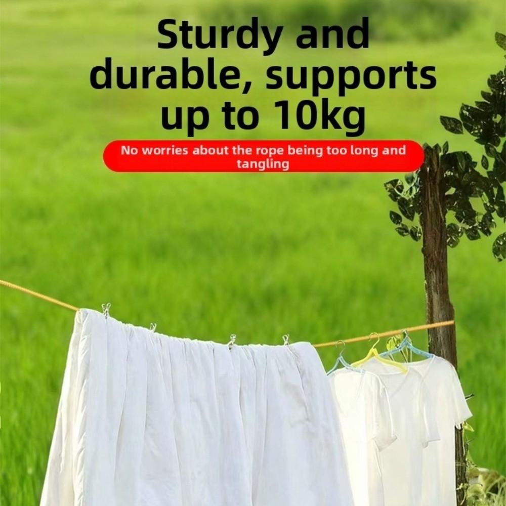 8M/10M Length Retractable Clothesline Windproof Camping Hanging Rope  Travel Trip