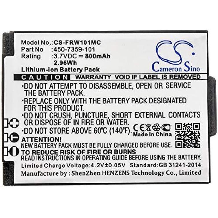3.7V 450-7359-101 Battery Compatible for FrontRow FR Wearable Lifestyle 800mAh