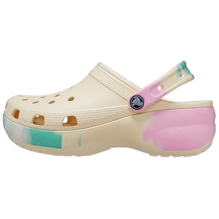 Crocs Classic Platform Clog Clogs Women's Beige 208278-1FR