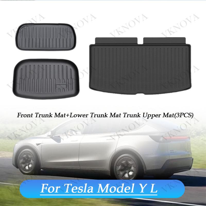 For Tesla Model Y L 2026 Rear Seat Backrest Protective Pad Trunk Mat Anti-Kick Pad Car Interior Accessories Model YL Cargo Liner