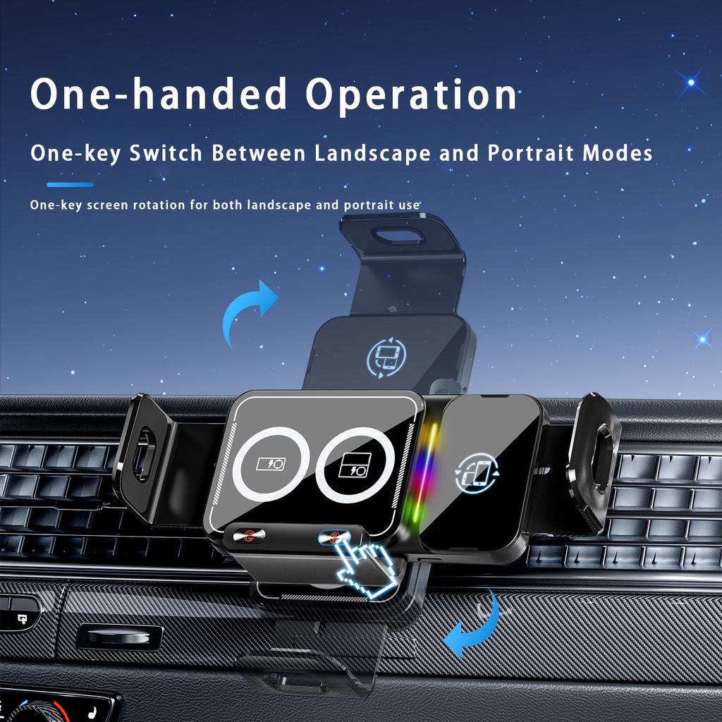 For BMW 3 5 7 Series X3 X4 X5 X6 X7 X3M X4M Z4 2019-2026 Car Wireless Charger Stand Fold Screen Fast Charging