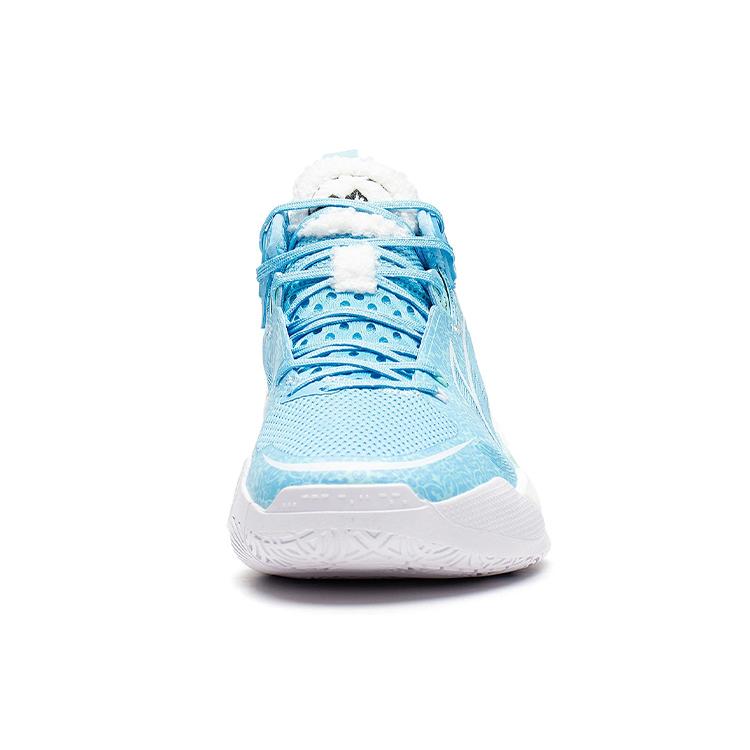 New LiNing SONIC 10 Cushioning Anti Slip And Wear Resistant Coverage Support Mid Top Basketball Shoes Men's Blue White ABAS069-2