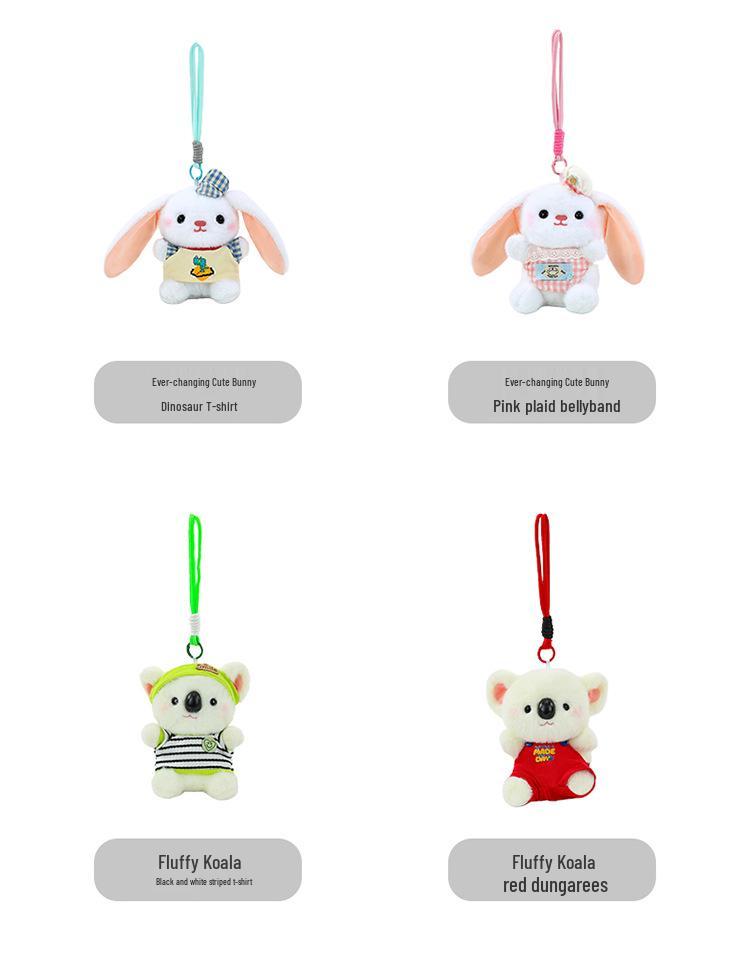 Versatile Koala Series Plush Rabbit Doll: Cute Bag Charm & Gift