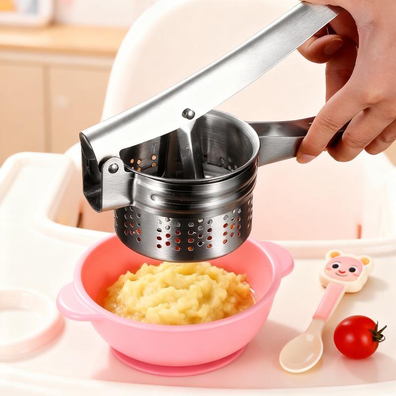 Potato Masher Kitchen Gadget Food Grade Stainless Steel Crusher Fruit and Vegetable Juicer Ergonomic Comfort Handle 3
