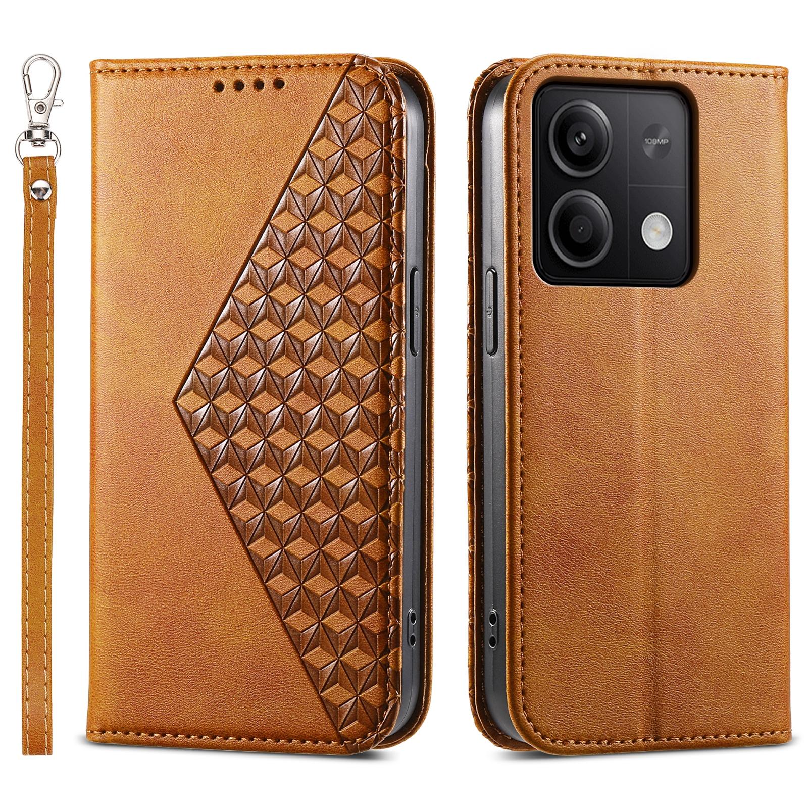 

For Xiaomi Redmi Note 13 5G/Note 13 5G (China) Case with Hand Strap Wallet Leather Cover F