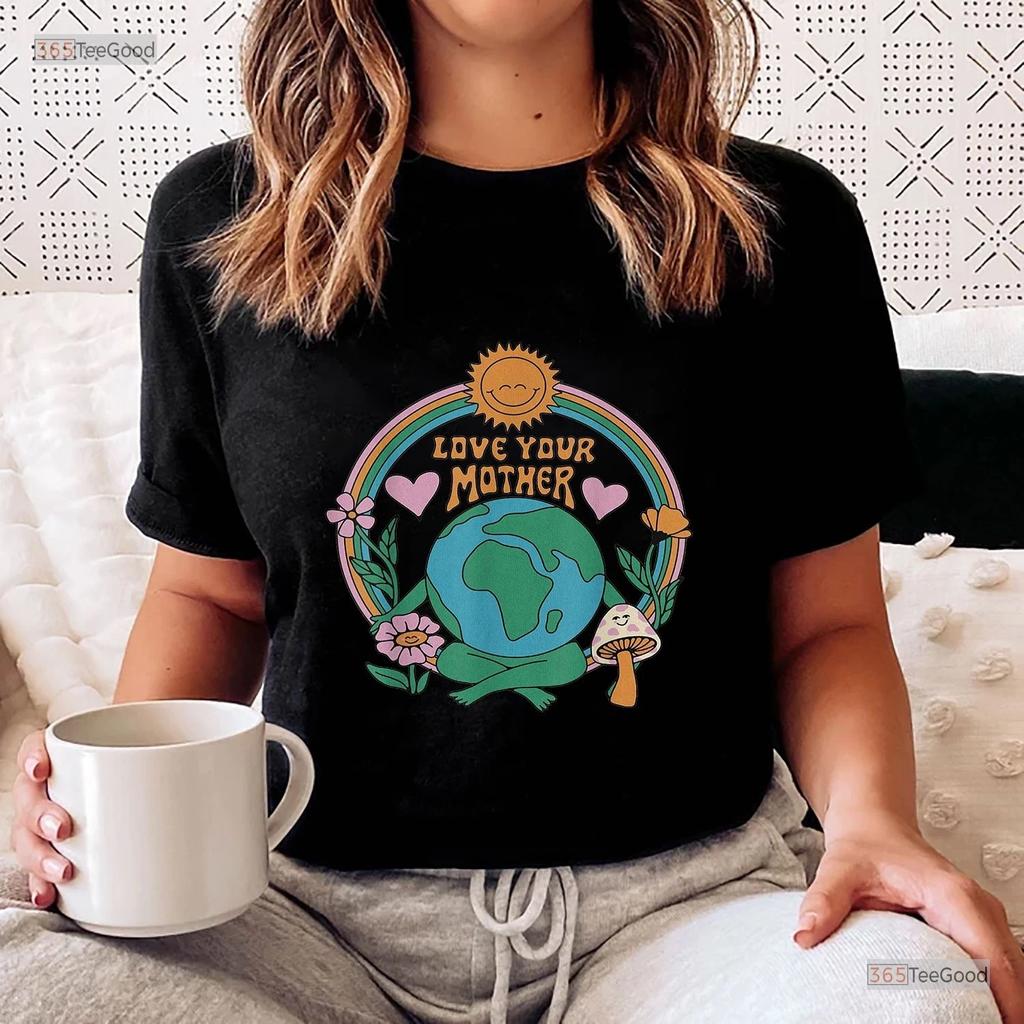 Love Your Mother Earth Day Shirt, Vintage Environmentally Friendly T-shirt