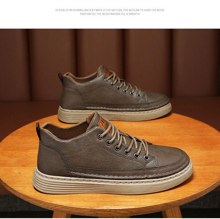 Men's 2025 Black Sneakers: Trendy, Versatile, Korean-Style Casual Shoes for Spring & Autumn, Breathable & Flat-Bottomed.