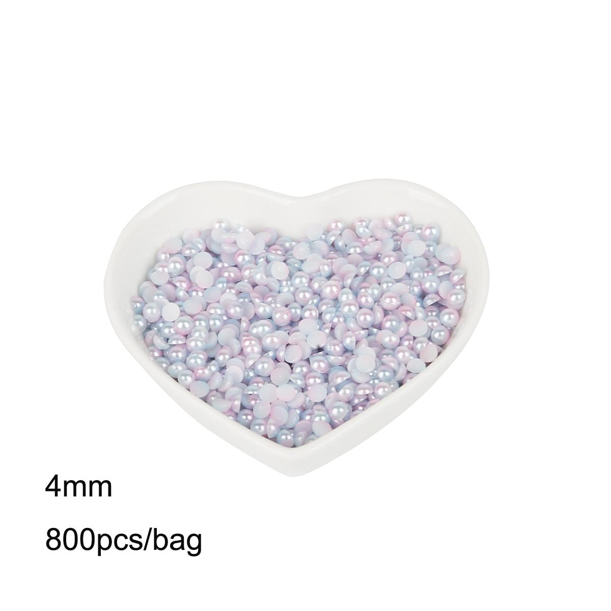 

3-8 мм разноцветные полукруглые жемчужные бусины с плоской задней частью для изготовления ювелирных изделий своими руками, аксессуары 4mm 800pcs светло-розовый