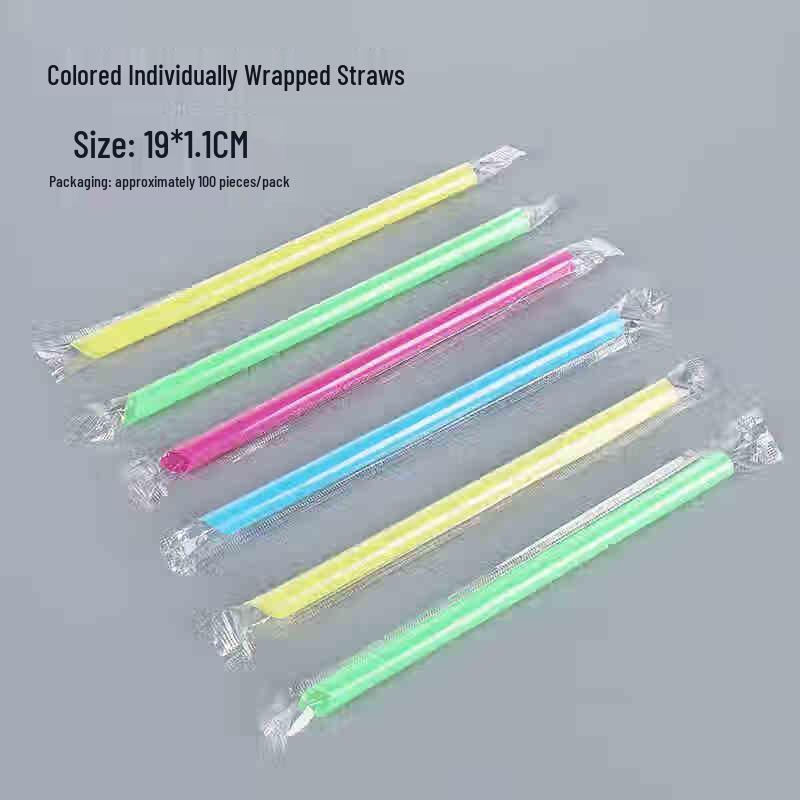 Xidian Disposable Large Bubble Tea Straws (100-Pack)