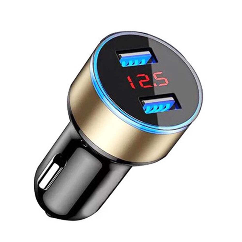 QC 3.0 Car Charger Multi-function Dual USB LED Display Voltmeter Monitors Car Cigarette Lighter Charger Adapter Car Supplies