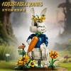 Non-Toxic Moc Rabbit Cat Model Building Blocks Creative Countryside Carrots Sunflowers Desk Ornament Assembly Animal Brick Toys Kids Gifts