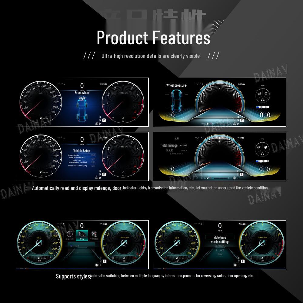 Fits 2015-2021 Mercedes-Benz V-Class W447 LCD Instrument Panel Speedometer/Odometer Modification.