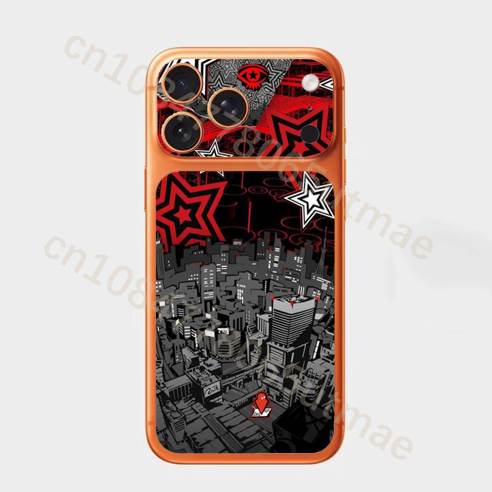 

P-Persona5 Joker For iPhone 17pro,17pro max Carmere and Back Cover Decal Wrap Skin Colorful Rear Protective Sticker Film iPhone17promax