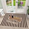Cute Cartoon Dachshund Puppies Floor Mat Flannel Rug Soft Non Slip Washable Door Mat For Bathroom Bedroom Kitchen Home Decor