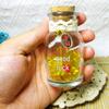 Gold Cork Glass Stash Bottle for Small Items and Wishes