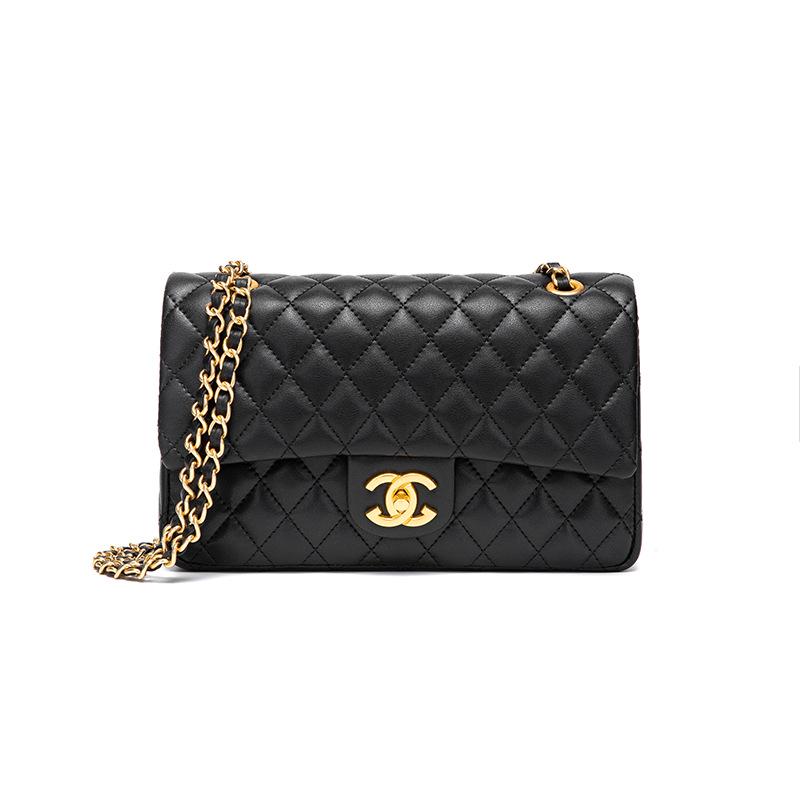 Chose One Niche Diamant Gewatteerde Lamsleren Kettingtas 2025 - Veelzijdige Crossbody Schouder Handtas voor Herfst/Winter