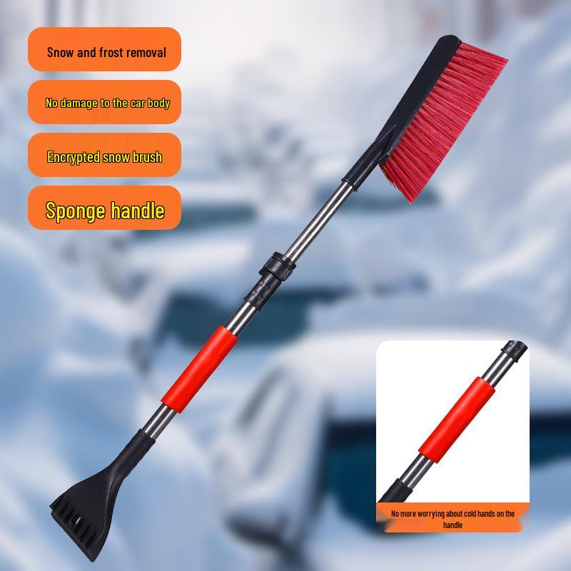 Two-in-One Snow Shovel & Ice Scraper: Winter Glass Cleaning Brush